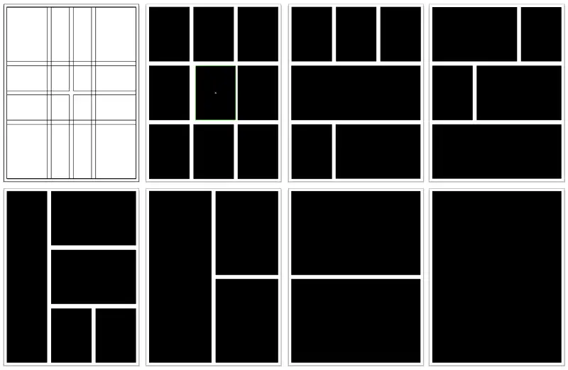 Comic page layout grid system showing consistent panel structure with strategic variations creating visual rhythm in graphic novel design